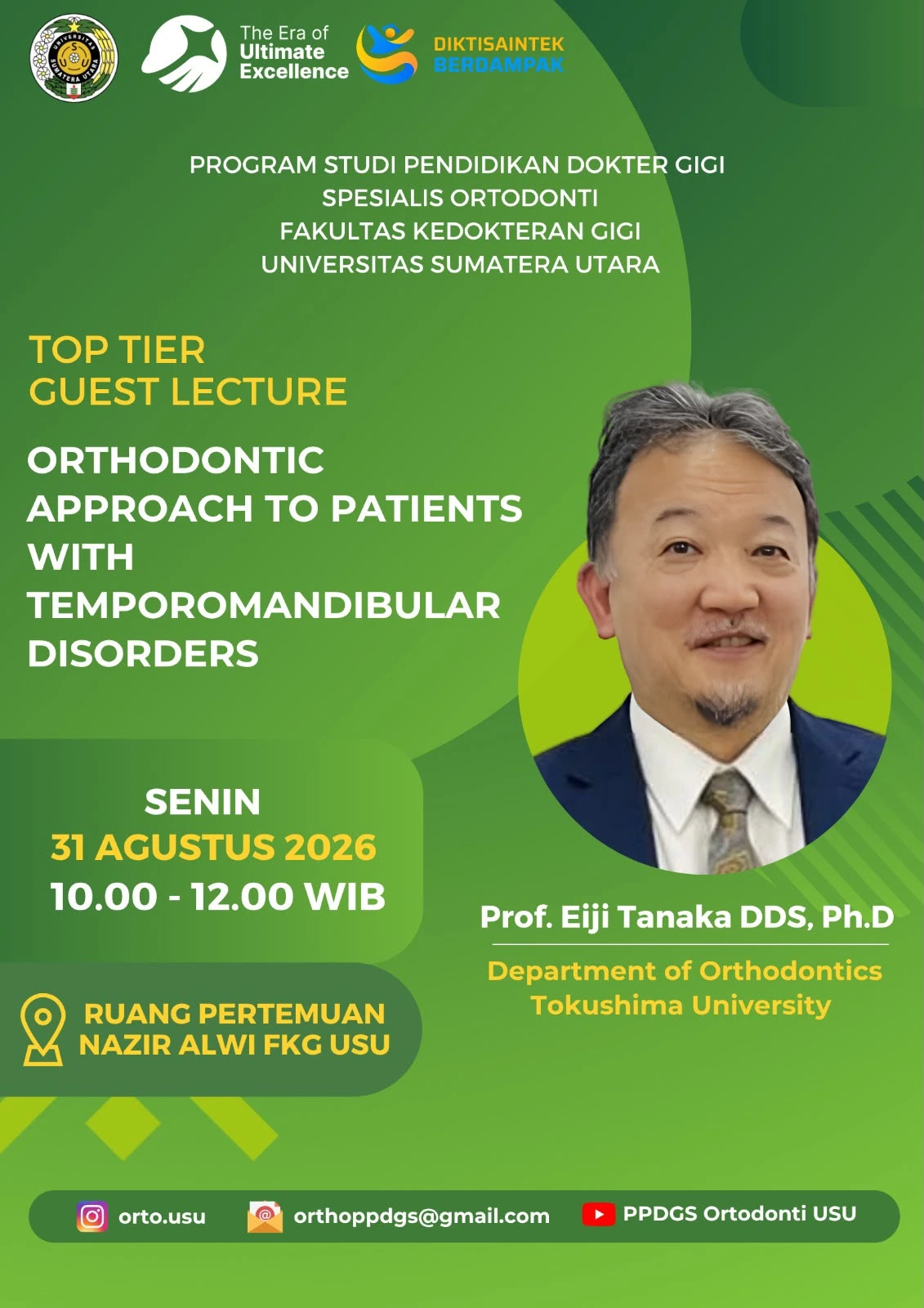TOP TIER GUEST LECTURE PPDGS ORTODONTI FKG USU 2026